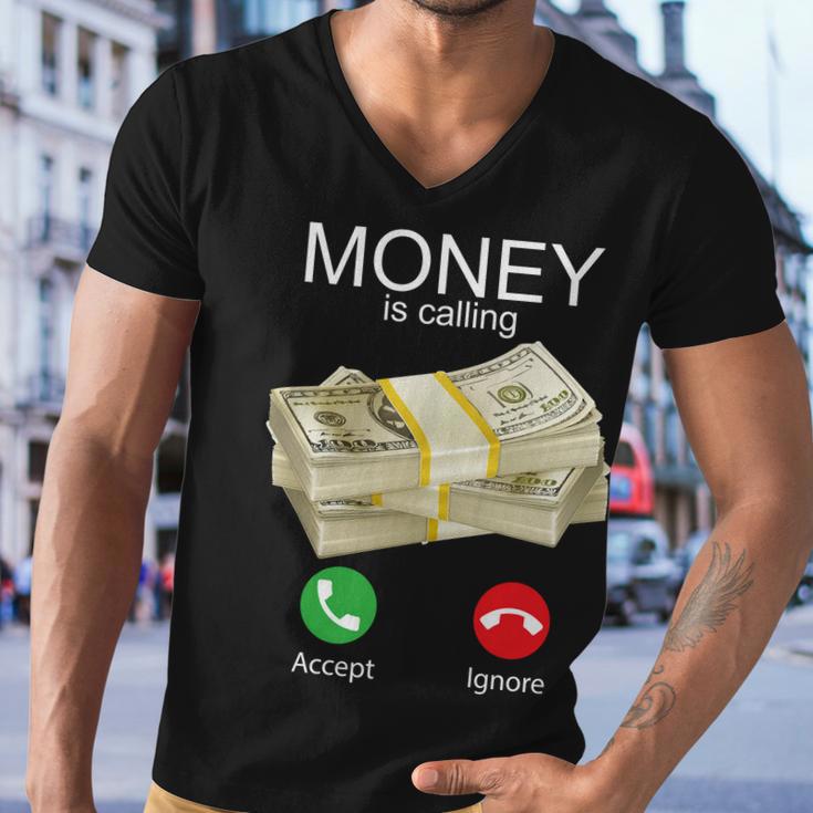 Money Is Calling Men V-Neck Tshirt