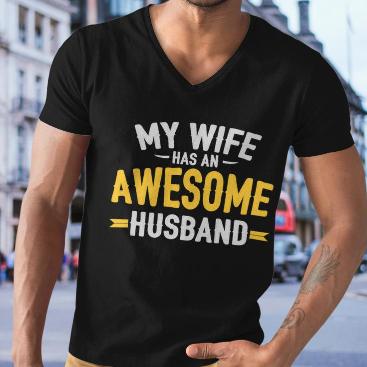My Wife Has An Awesome Husband Tshirt Men V-Neck Tshirt