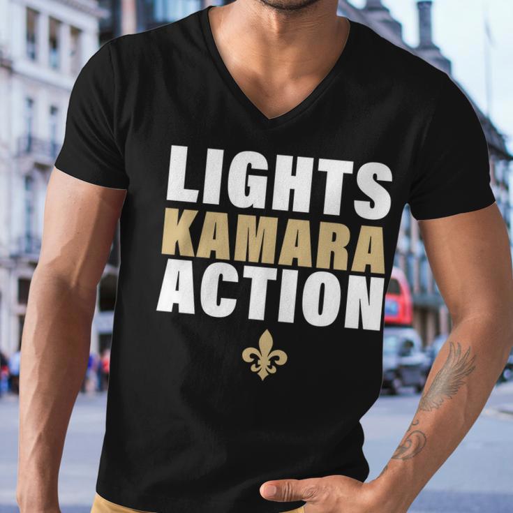 New Orleans Lights Kamara Action Funny Football Tshirt Men V-Neck Tshirt