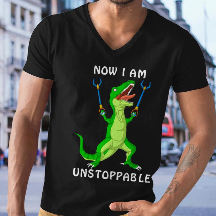 Now I Am Unstoppable Dinosaur Men V-Neck Tshirt