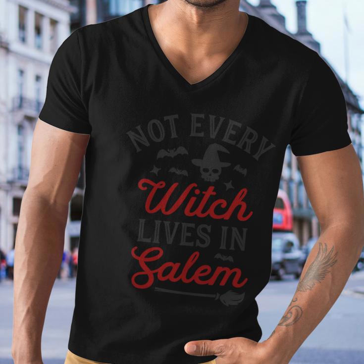 Noy Every Witch Lives In Salem Halloween Quote Men V-Neck Tshirt