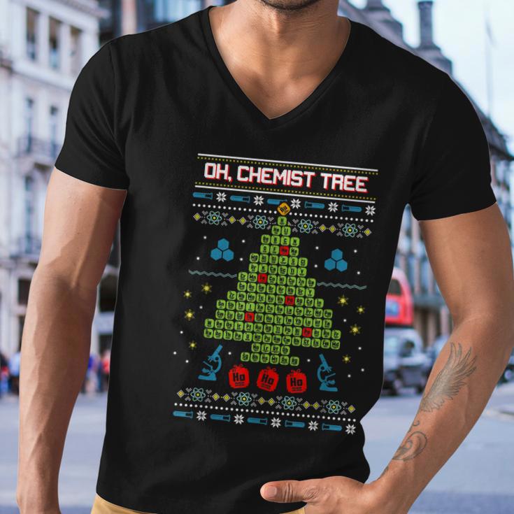 Oh Chemist Tree Chemistry Tree Christmas Science Men V-Neck Tshirt