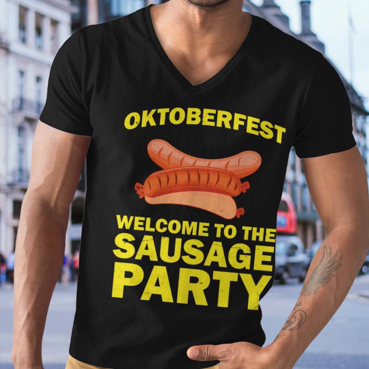 Oktoberfest Welcome To The Sausage Party Men V-Neck Tshirt