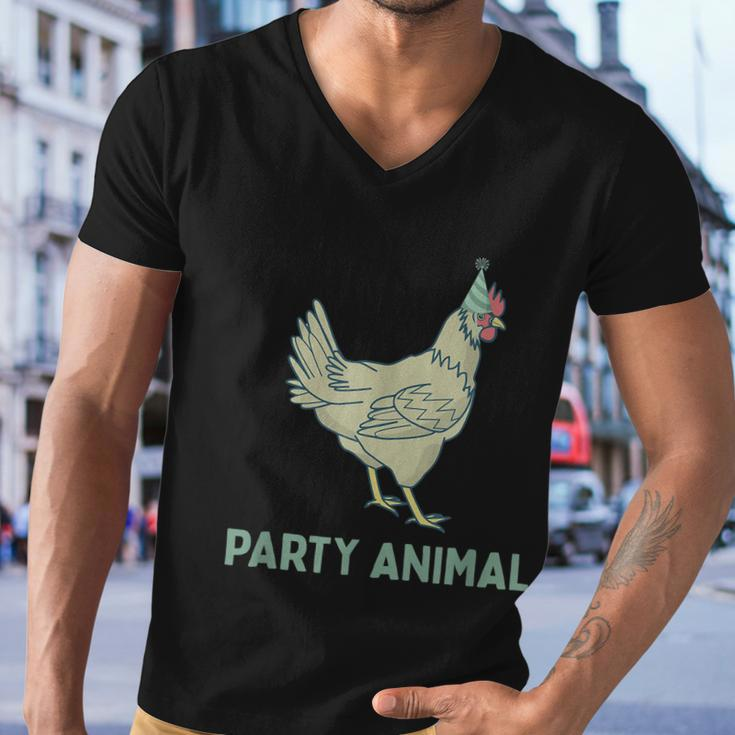 Party Animal Chicken Birthday Chicken Birthday Men V-Neck Tshirt
