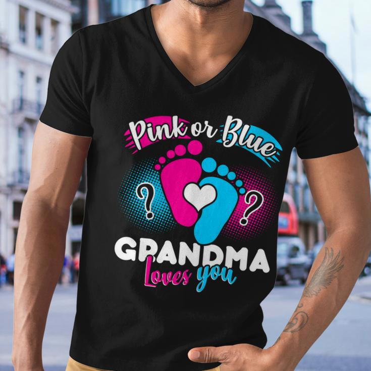 Pink Or Blue Grandma Loves You Tshirt Men V-Neck Tshirt