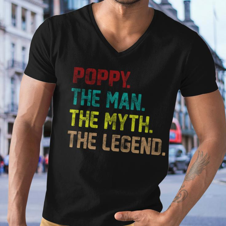 Poppy The Man The Myth The Legend Men V-Neck Tshirt