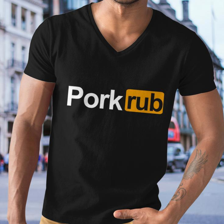 Porkrub Pork Rub Funny Bbq Smoker & Barbecue Grilling Men V-Neck Tshirt