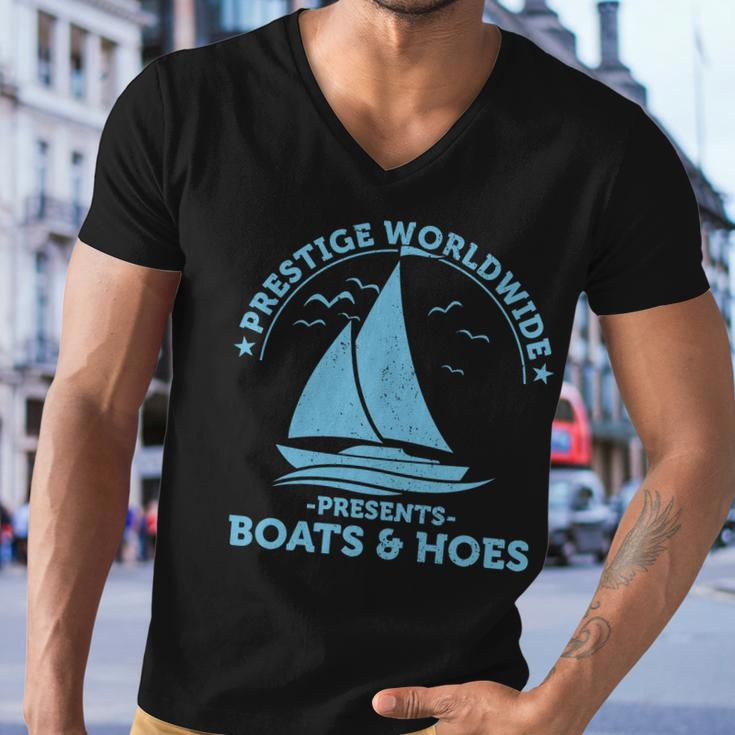 Prestige Worldwide Presents Boats & Hoes Tshirt Men V-Neck Tshirt