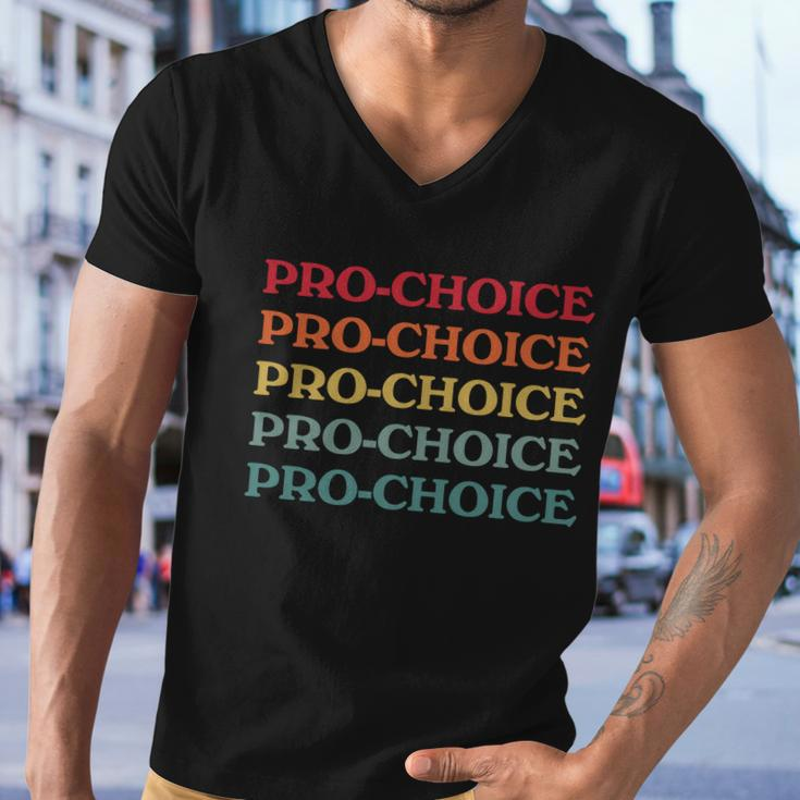 Pro Choice Retro Vintage Men V-Neck Tshirt