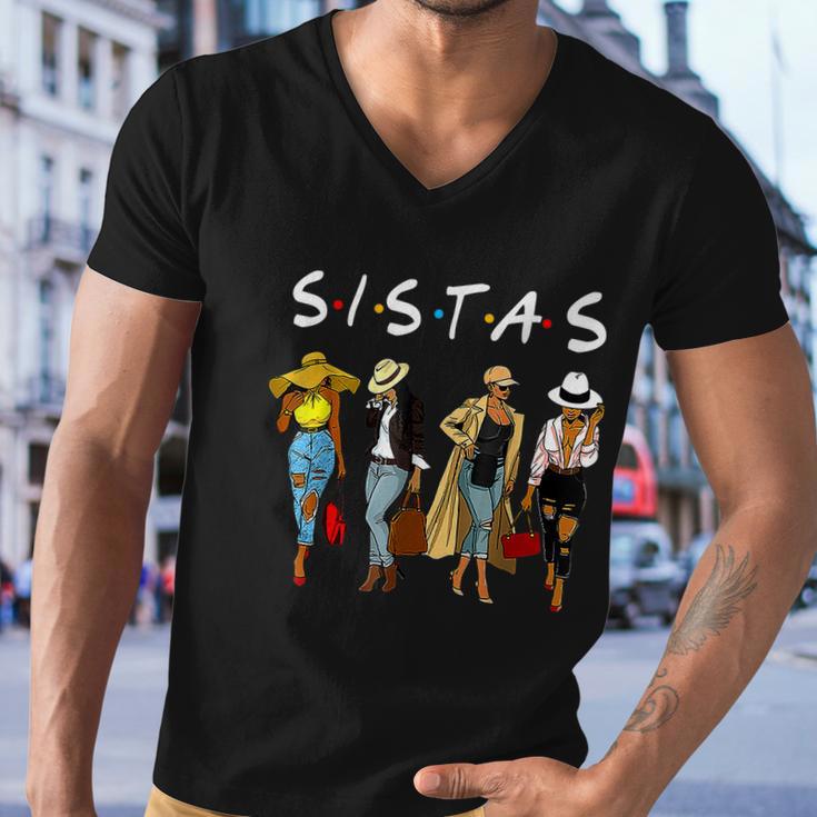 Proud Black Sistas Queen Melanin Afro African American Women Men V-Neck Tshirt