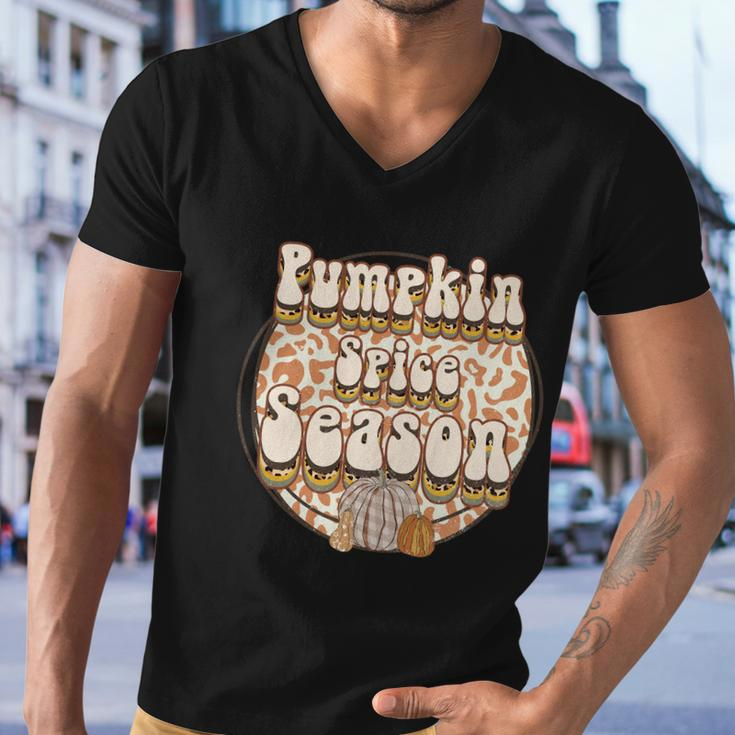Pumpkin Spice Season Thanksgiving Quote Men V-Neck Tshirt