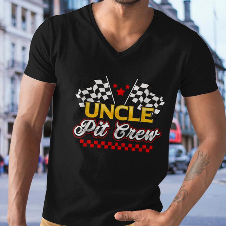 Race Car Birthday Party Racing Family Uncle Pit Crew Men V-Neck Tshirt