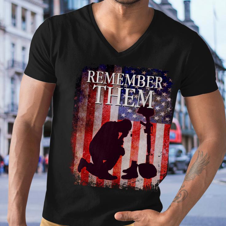 Remember Them Memorial Day Tshirt Men V-Neck Tshirt