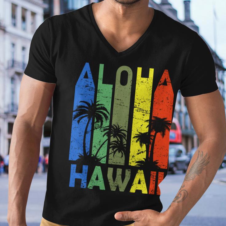 Retro Aloha Hawaii Logo Tshirt Men V-Neck Tshirt