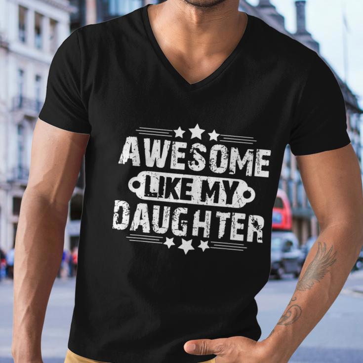 Retro Vintage Awesome Like My Daughter Men V-Neck Tshirt