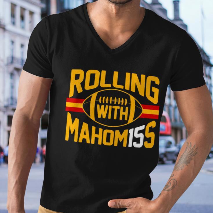 Rolling With Mahomes Kc Football Men V-Neck Tshirt