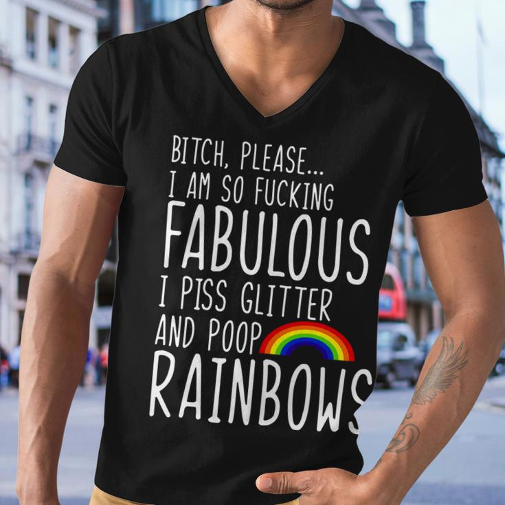 So Fabulous I Piss Glitter And Poop Rainbows Men V-Neck Tshirt