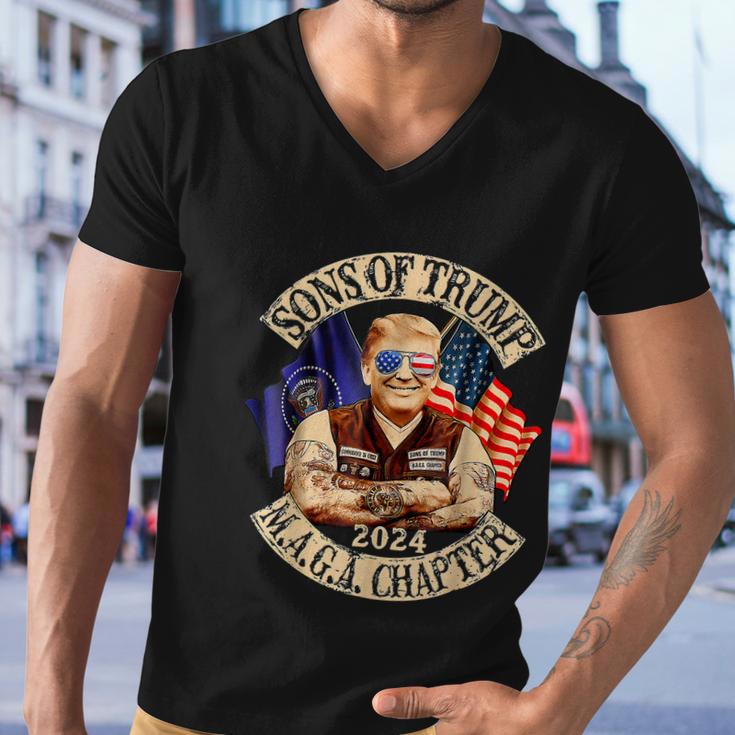 Sons Of Trump Maga Chapter 2024 4Th July Men V-Neck Tshirt