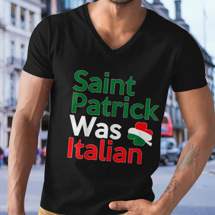 St Patrick Was Italian Saint Patricks Day Men V-Neck Tshirt