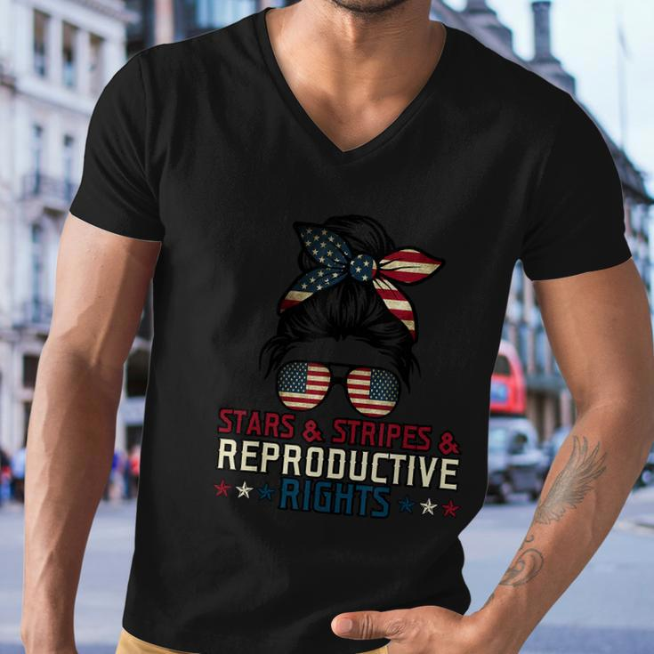 Stars Stripes Reproductive Rights American Flag V5 Men V-Neck Tshirt