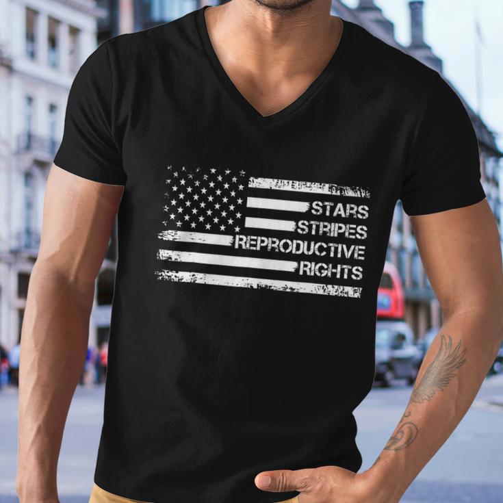 Stars Stripes Reproductive Rights Us Flag 4Th July Vintage Men V-Neck Tshirt