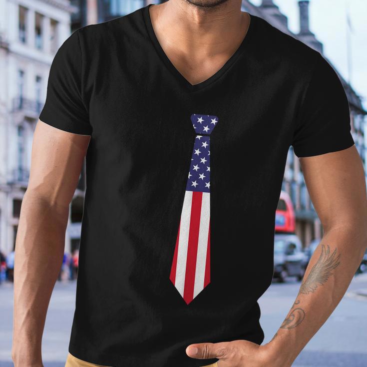 Stars Stripes Usa Flag Colors Tye Graphic 4Th Of July Plus Size Shirt Men V-Neck Tshirt