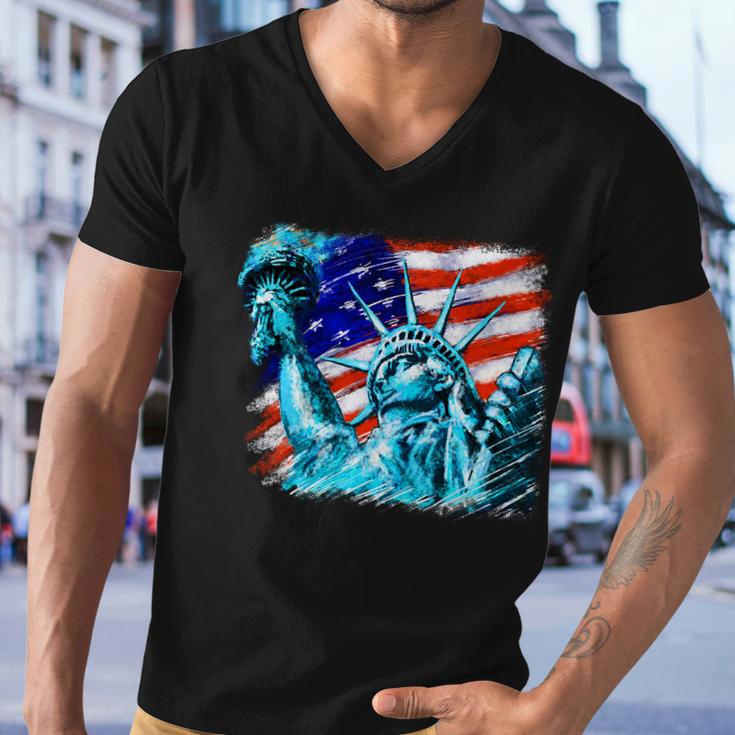 Statue Of Liberty Usa Men V-Neck Tshirt