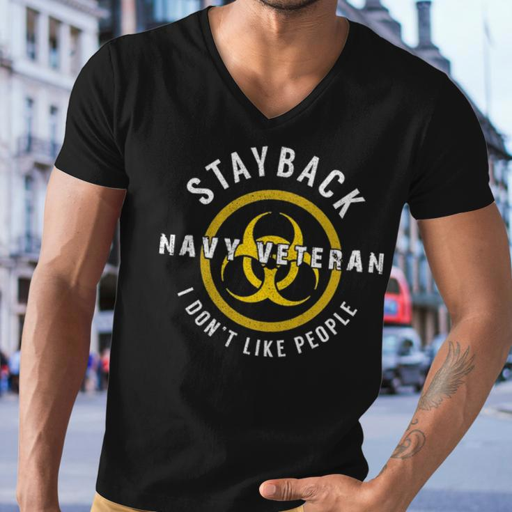 Stayback Navy Veteran Men V-Neck Tshirt