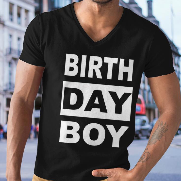 Straight Outta Birthday Birthday Boy Men V-Neck Tshirt