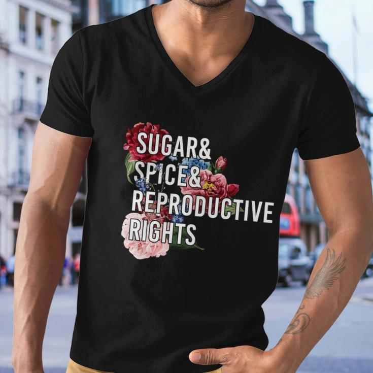 Sugar And Spice And Reproductive Rights Floral Progiftchoice Funny Gift Men V-Neck Tshirt