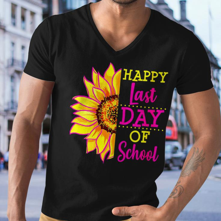 Sunflower Last Day Of School Teacher Gift End Year Preschool Men V-Neck Tshirt