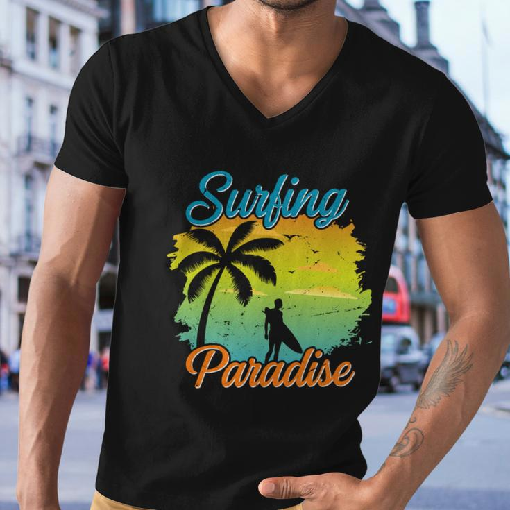 Surfing Paradise Summer Vacation Surf Men V-Neck Tshirt