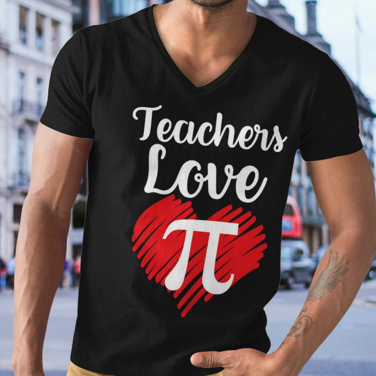Teachers Love Pi V2 Men V-Neck Tshirt