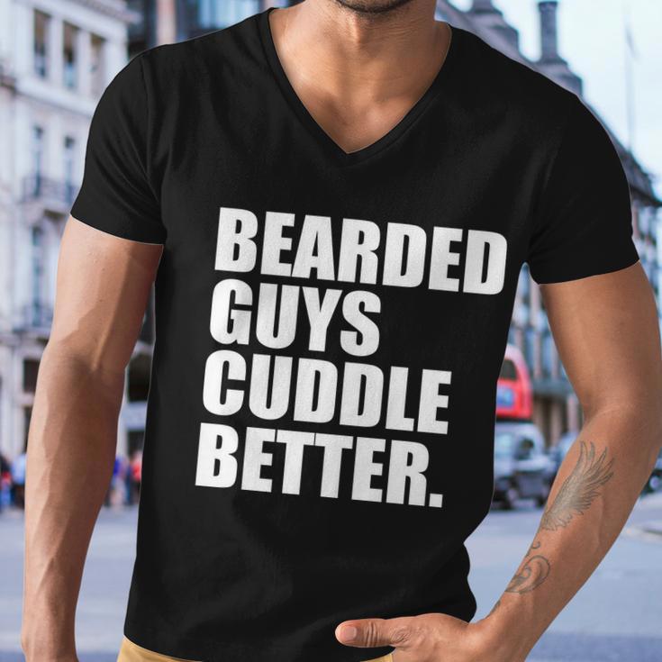 The Bearded Guys Cuddle Better Funny Beard Tshirt Men V-Neck Tshirt