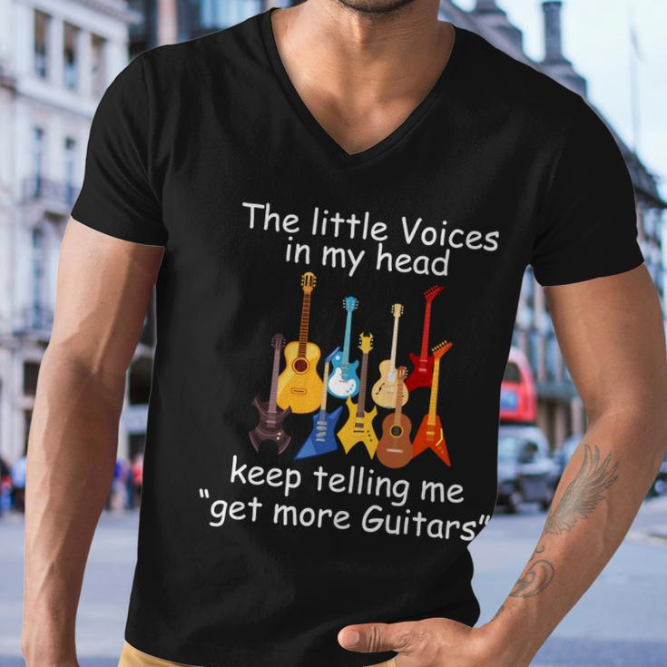 The Little Voices In My Head Say Get More Guitars Tshirt Men V-Neck Tshirt
