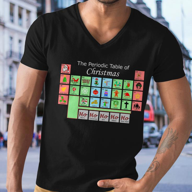 The Periodic Table Of Christmas Elements Tshirt Men V-Neck Tshirt