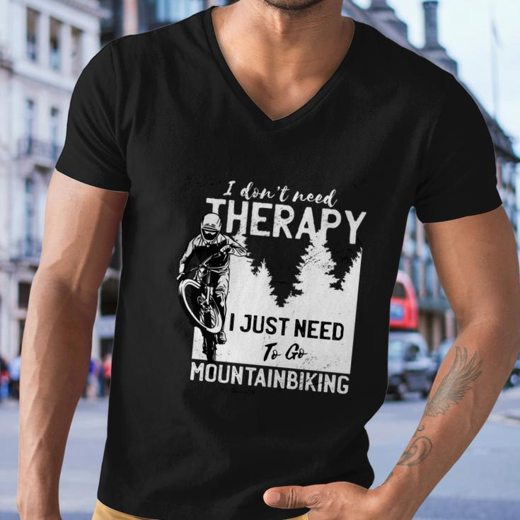 Therapy Mountain Biking Tshirt Men V-Neck Tshirt