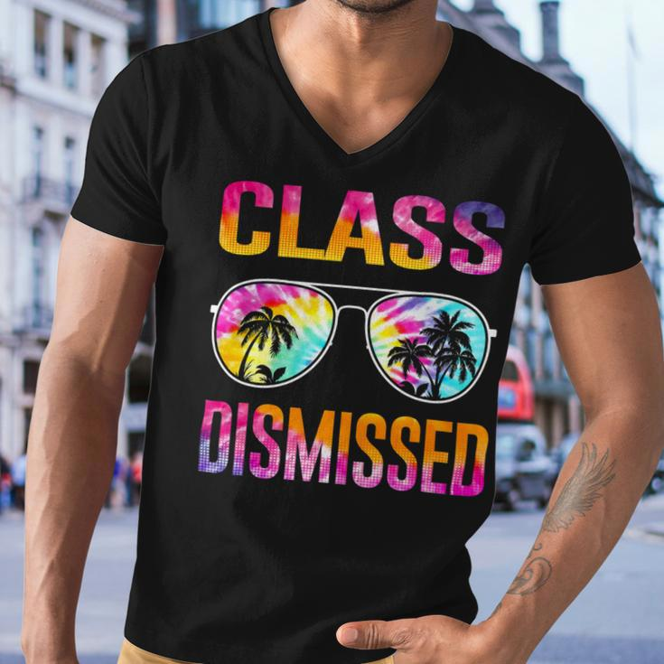 Tie Dye Class Dismissed Last Day Of School Teacher V2 Men V-Neck Tshirt