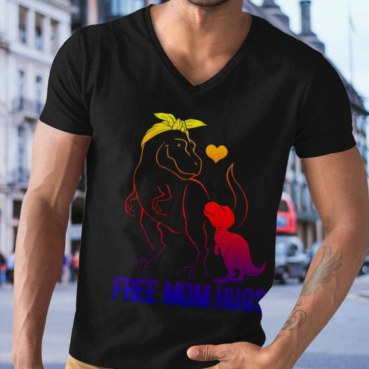 Trans Free Mom Hugs Dinosaur Rex Mama Transgender Pride Meaningful Gift Men V-Neck Tshirt