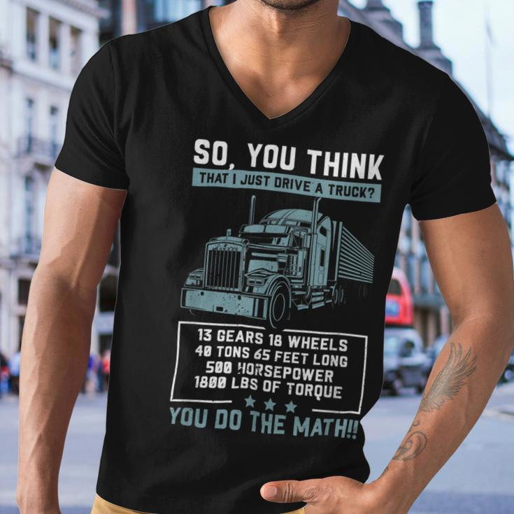 Trucker Trucker Accessories For Truck Driver Motor Lover Trucker_ V28 Men V-Neck Tshirt