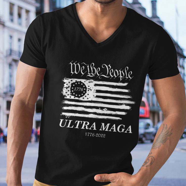 Ultra Maga We The People Proud Betsy Ross Flag 1776 Men V-Neck Tshirt