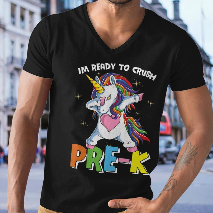 Unicorn Im Ready To Crush Prek Back To School Men V-Neck Tshirt