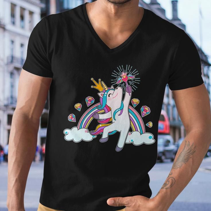 Unicorn Magic V2 Men V-Neck Tshirt