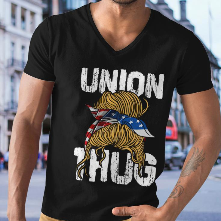 Union Thug Labor Day Skilled Union Laborer Worker Cute Gift Men V-Neck Tshirt