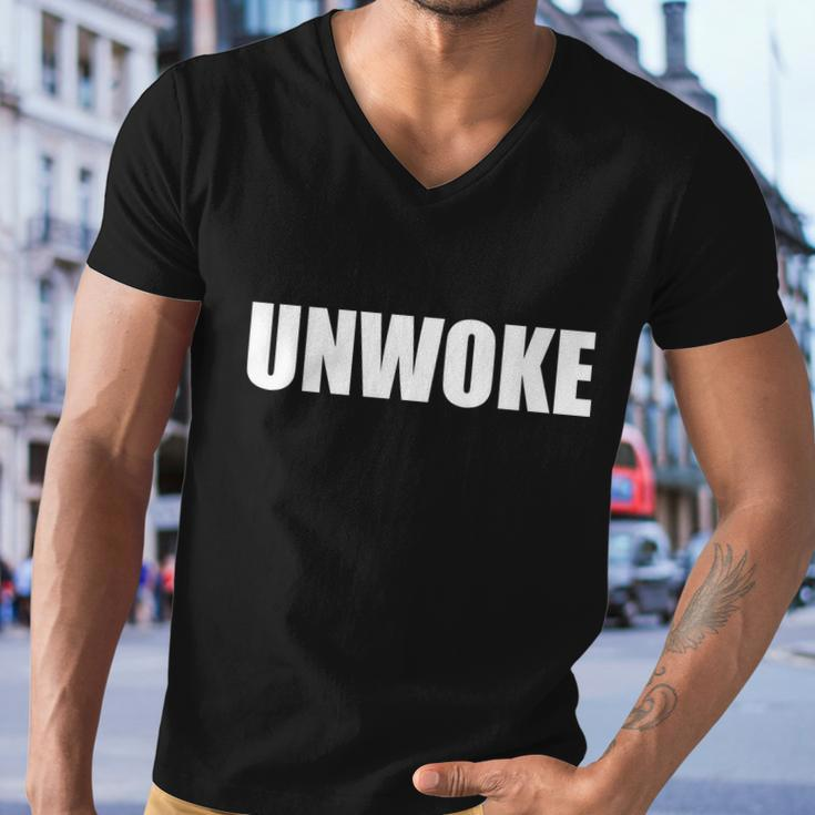 Unwoke Anti Woke Counter Culture Fake Woke Classic Men V-Neck Tshirt