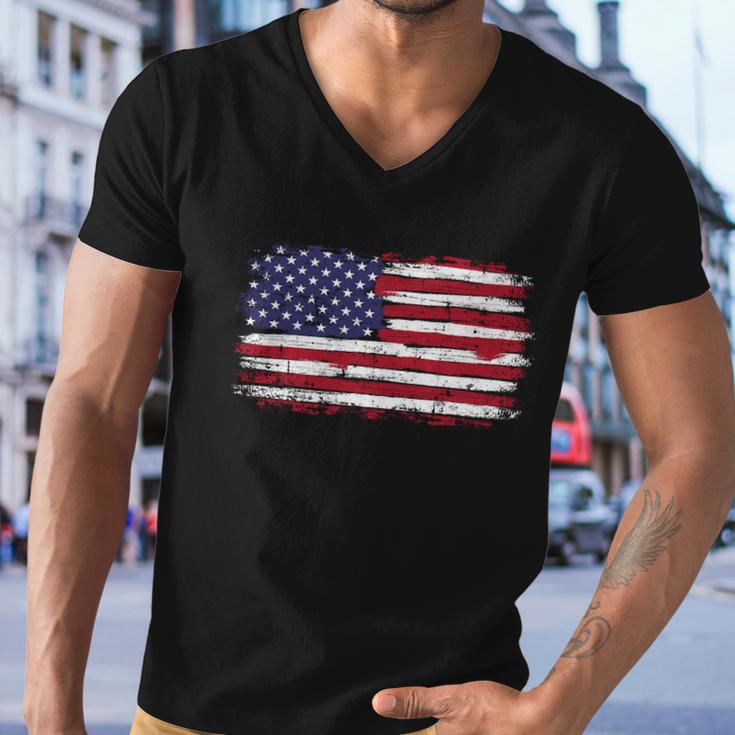 Us Flag Vintage Merican Independence Day On 4Th Of July Great Gift Men V-Neck Tshirt