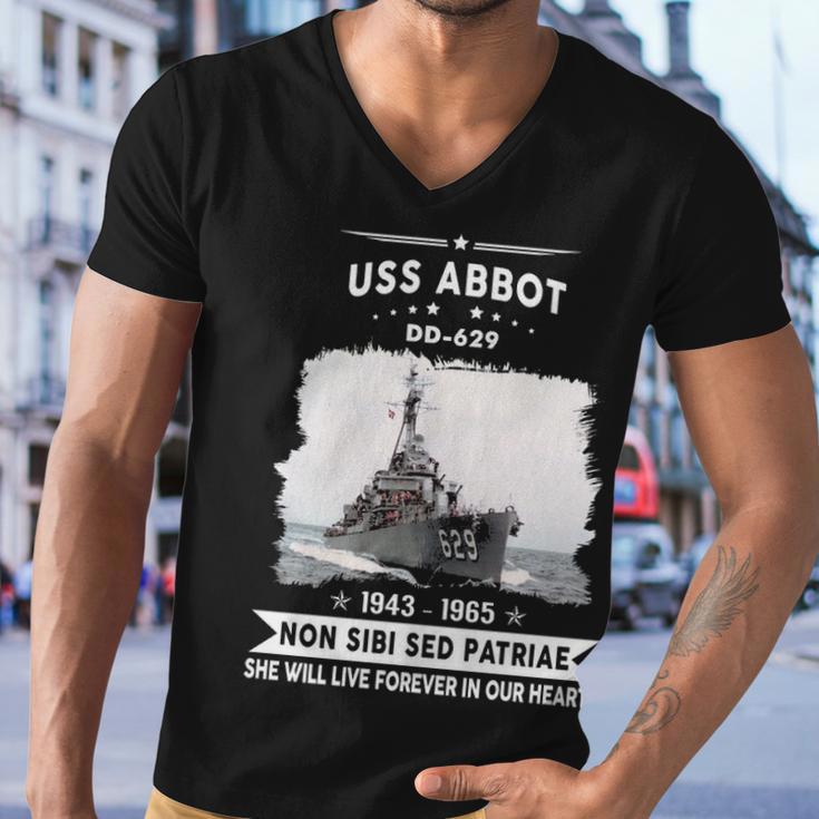 Uss Abbot Dd Men V-Neck Tshirt