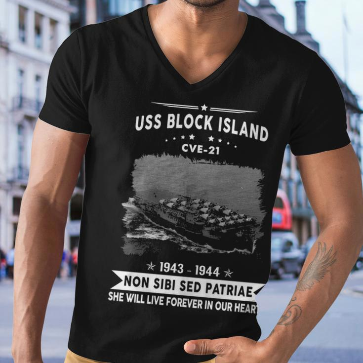 Uss Block Island Cve Men V-Neck Tshirt