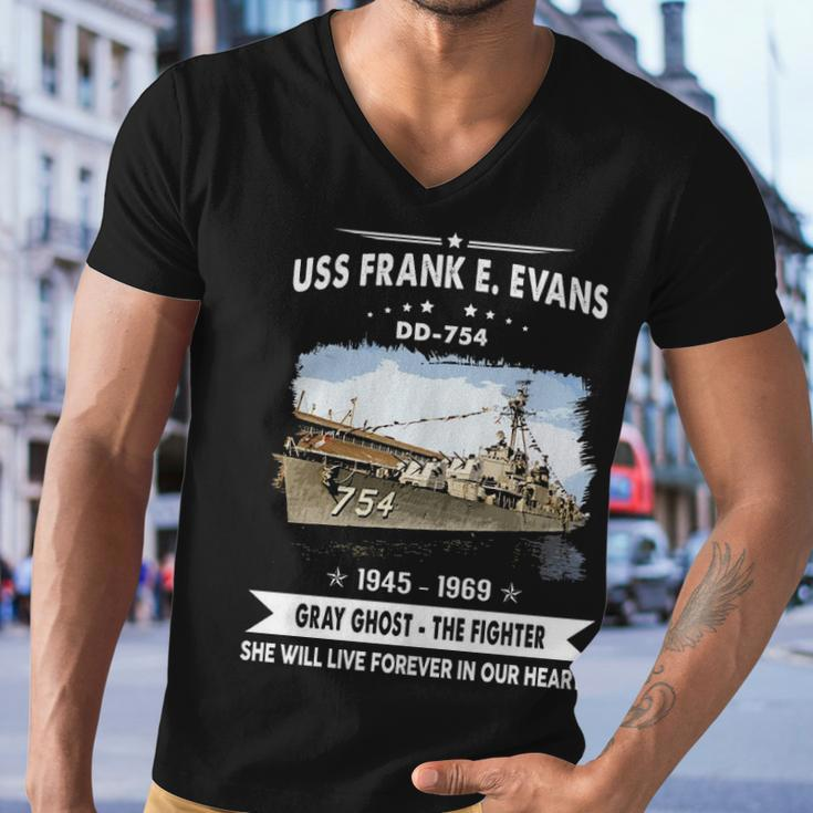 Uss Frank E Evans Dd Men V-Neck Tshirt