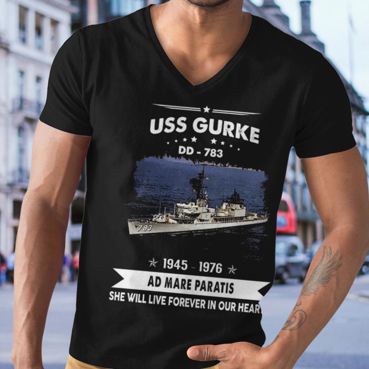 Uss Gurke Dd V2 Men V-Neck Tshirt